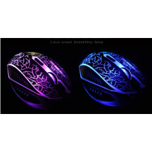 Nouveau USB 2.0 Wired Gaming Mouse, 7 couleurs Dazzle Light Gaming Wired Mouse LED Light